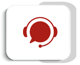 speech bubble and headset icon